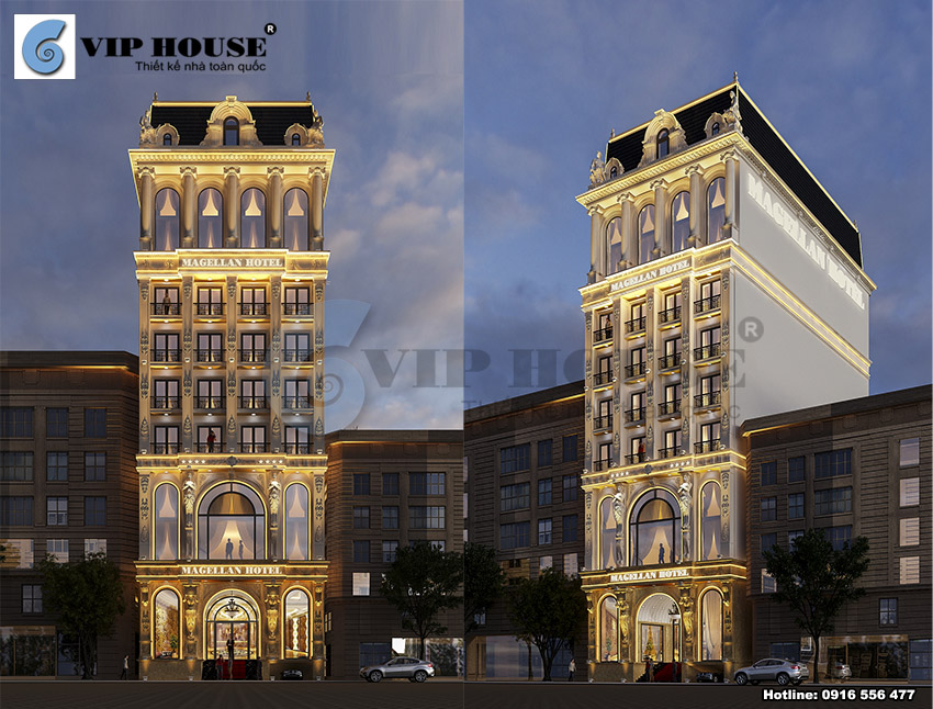 Vẻ đẹp say đắm của mẫu thiết kế khách sạn 4 sao 12 tầng tại Phú Yên