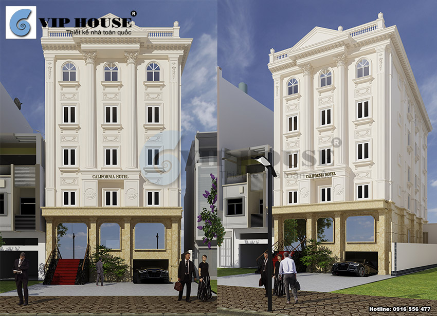 Thiết kế khách sạn 2 sao phong cách tân cổ điển tại Hóc Môn